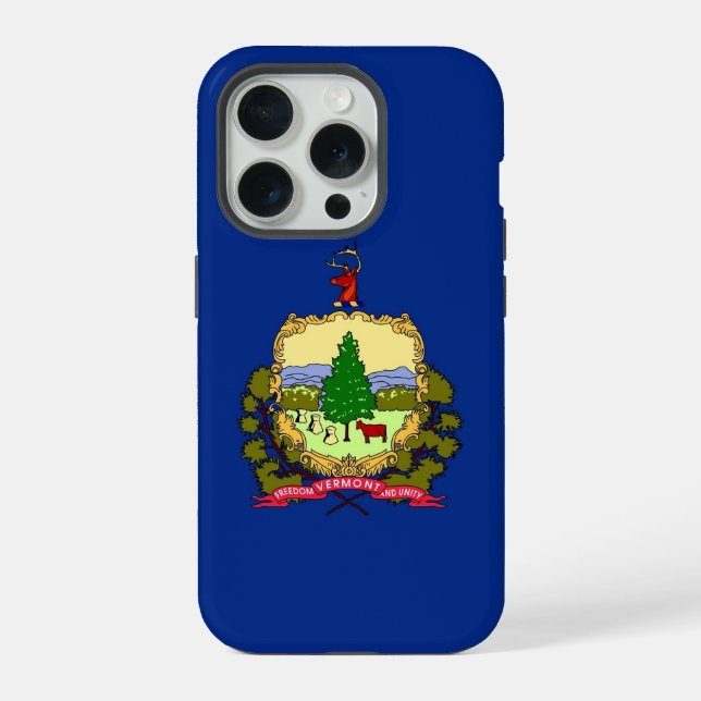 iPhone 15 Pro Case-Mate, Vermont State flag Case (Back)