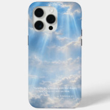 iPhone 15 Pro Max Case • Luminous Clouds Scripture