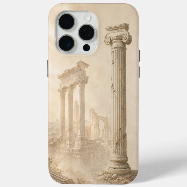 iPhone 15 Pro Max Case Tough • Ancient Ruins (Back)