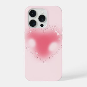 Iphone 15 pro Phone Case Soft Pink Heart.