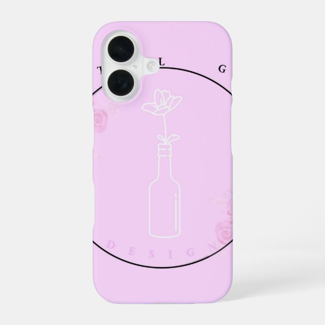 iphone 16 case flower in a bottle (Back)