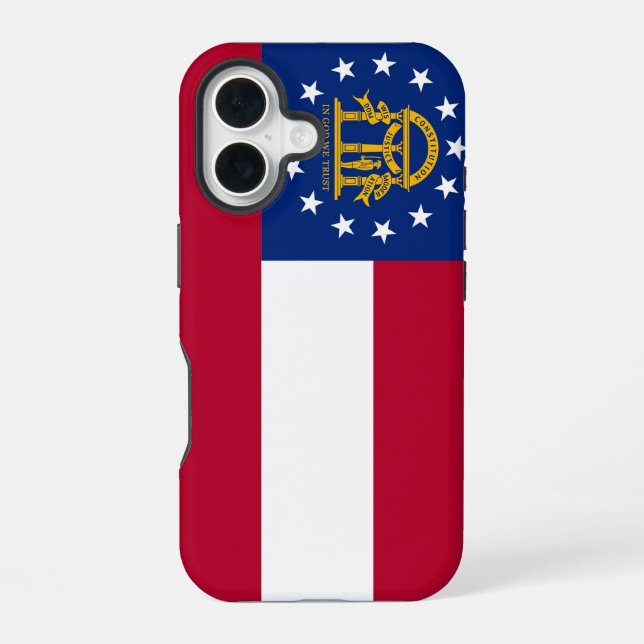 iPhone 16 Case-Mate with Georgia flag Case (Back)