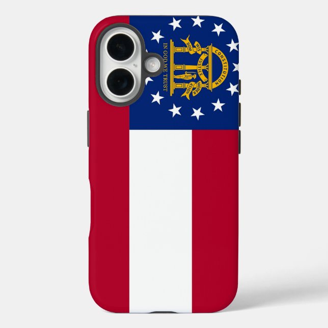 iPhone 16 Case-Mate with Georgia flag Case (Back)