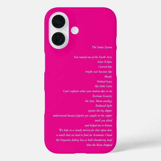 iphone 16 Pink Phone case Soula System (Back)