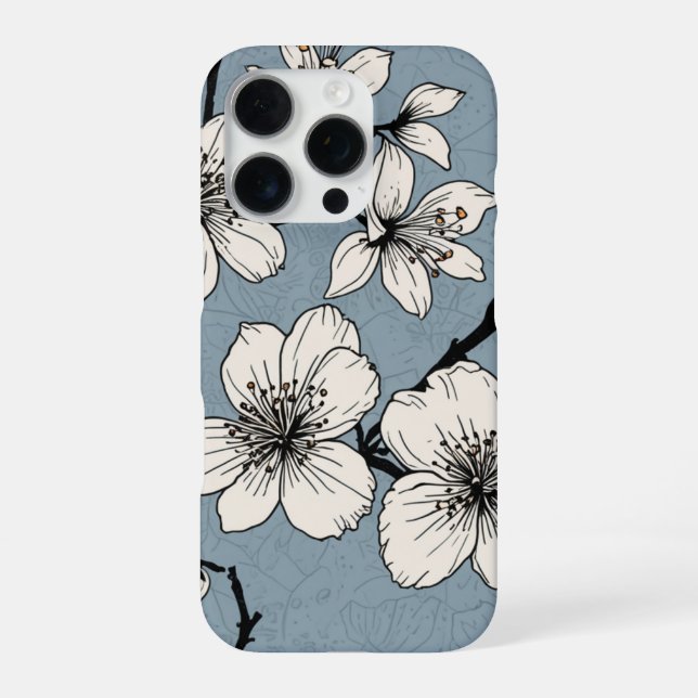 Iphone 16 Pro lightweight case with Cherry Blossom (Back)