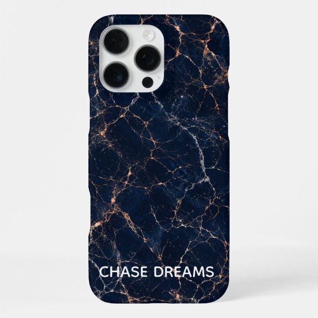 iPhone 16 Pro Max Case: Custom Name Marble Art Case (Back)