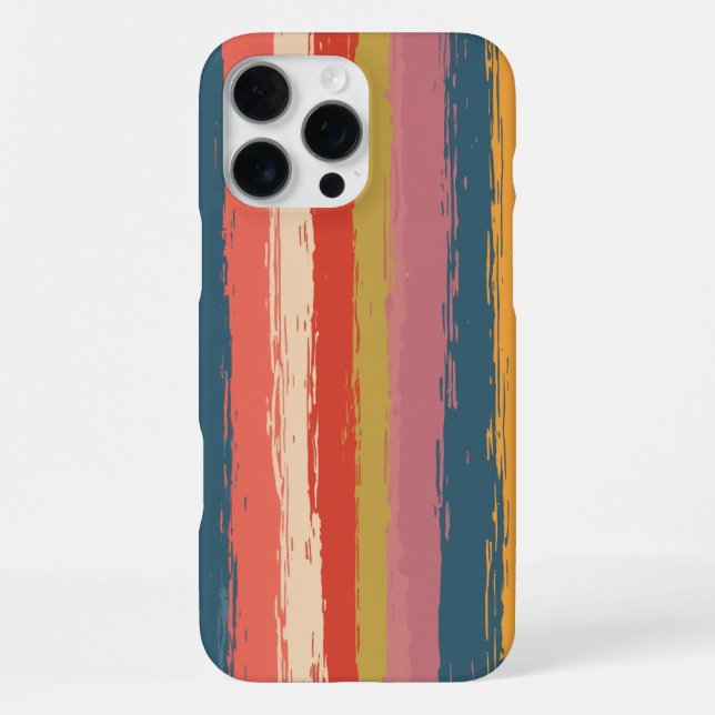 iPhone 16 Pro Max Case - Striped pattern (Back)
