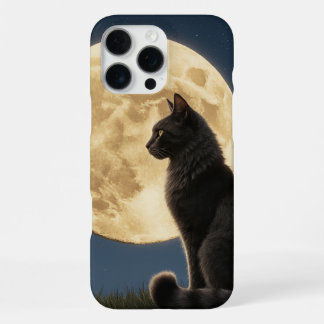 iPhone 16 Pro Max cat and moon phone case