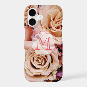 iPhone 17 Case Pink Rose Roses Custom Monogram