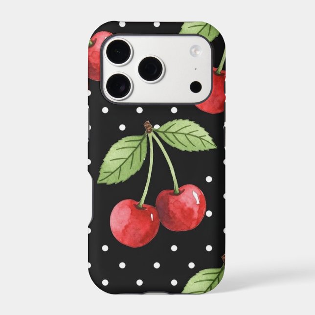 iPhone 17 Cherry Polka Dot Phone Case  (Back)