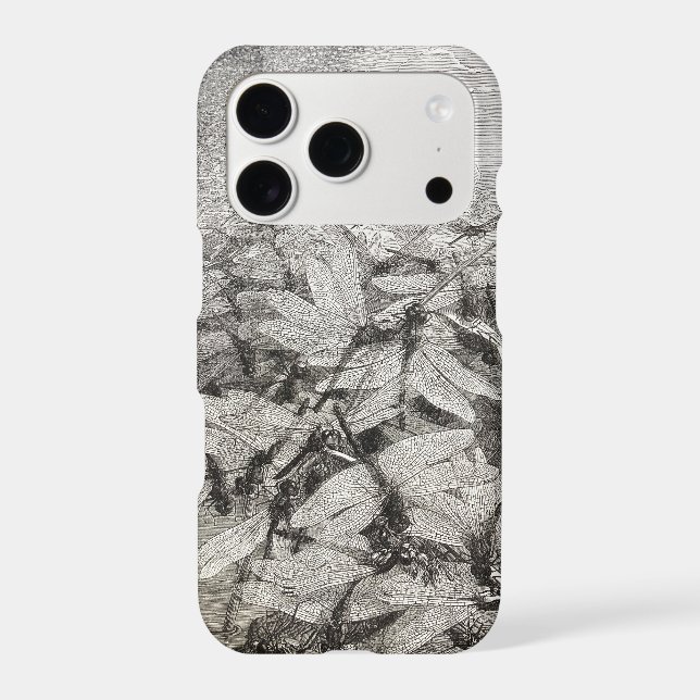 iPHONE 17 PRO CASE VINT DRAGONFLIES PEN N INK (Back)