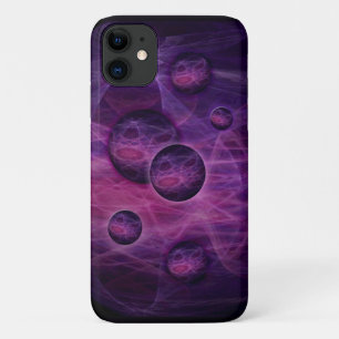 iPhone 4 Case fractal art black and pink