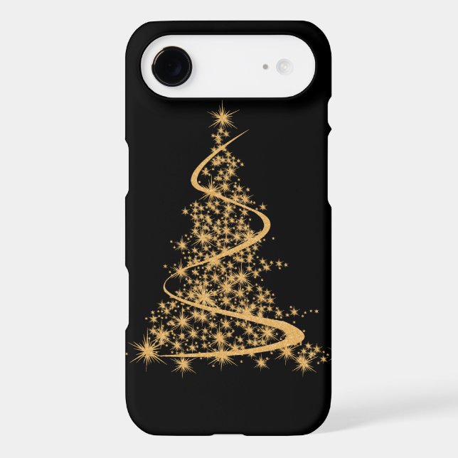 iPhone 4 Case Glitzy Gold Xmas (Back)