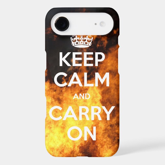 iPhone 4 Case-Mate Keep Calm and Carry On Fire Case (Back)