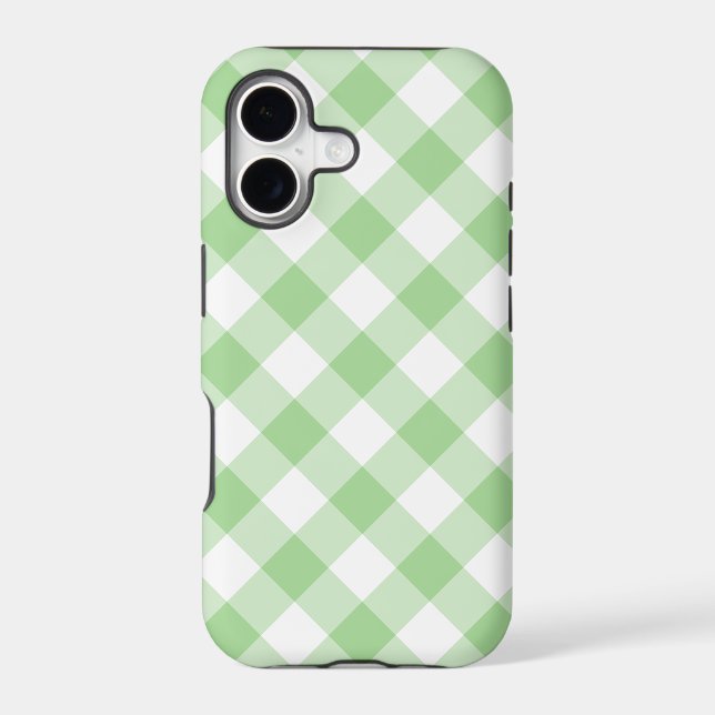 iPhone 5/5s Case-Mate Case: Green Check Gingham (Back)