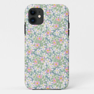 iPhone 5/5s Case: Pink Dogroses on Dark Blue 11 Case
