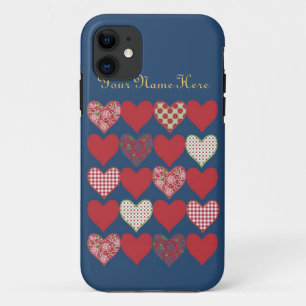 iPhone 5/5s Case to Personalise, Hearts and Roses