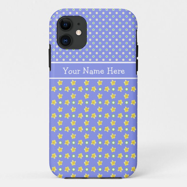 iPhone 5/5s Case to Personalise: Primroses, Polkas (Back)
