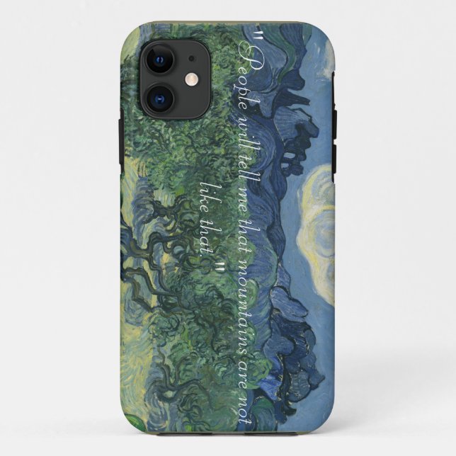 iPhone 5/5S, Van Gogh Olive trees & Quote Case-Mate iPhone Case (Back)