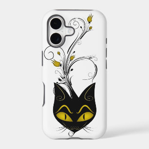 iPhone 5 Barely There Case Black Cat Yellow Flower