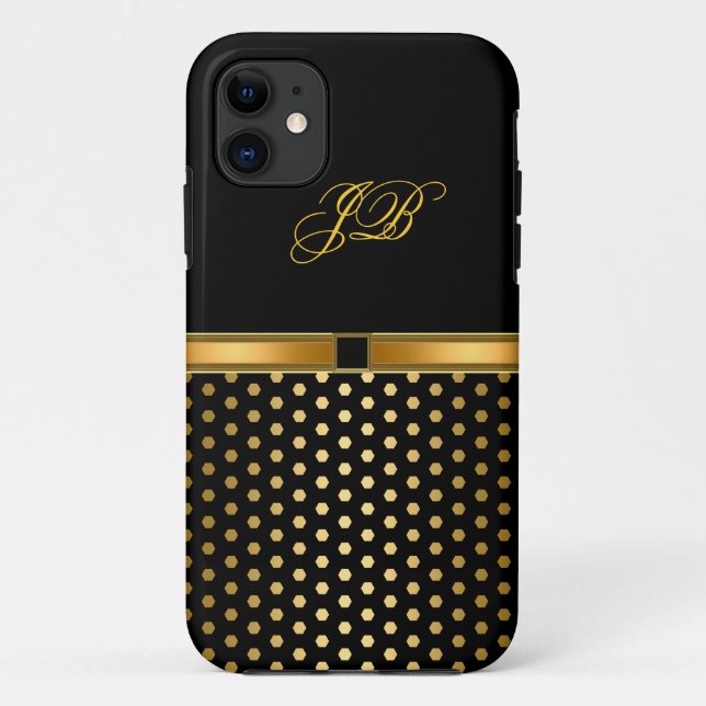 iPhone 5 Case-Mate Case Gold Black Spot (Back)