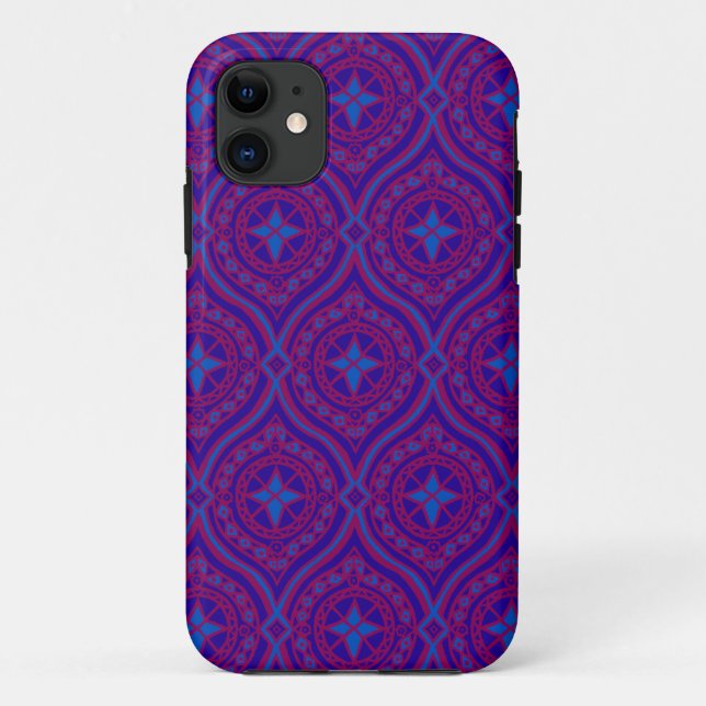 iPhone 5 Case-Mate Case, Purple and Blue Ogee Patt Case (Back)