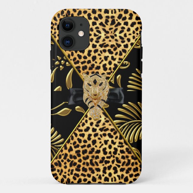 iPhone 5 Case-Mate Gold Black Leopard Case (Back)
