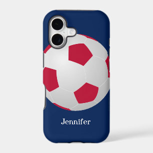 iPhone 5 Case, Soccer Ball, Red, White, and Blue