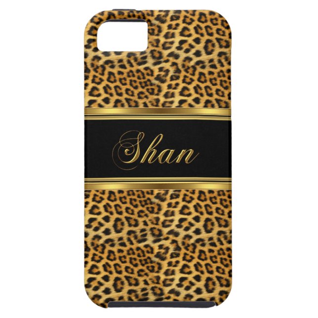 iPhone 5 Elegant Classy Gold Leopard Case-Mate iPhone Case (Back)