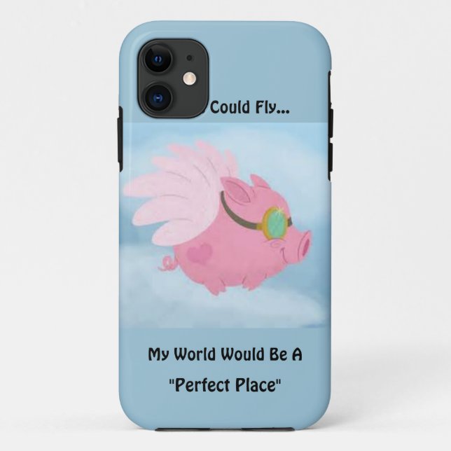 Iphone 5 Flying Pig Cover (Back)
