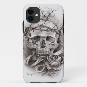 Iphone 5 ID - Skull with Crown of Thorns 11 Case