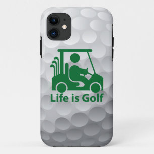 Iphone 5 Life is Golf Case Green Golfer in Cart