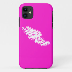 iPhone 5 Track Logo White on Pink Case-Mate iPhone Case