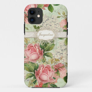 IPhone 5 - Vintage English Rose Lace n Hydrangea 11 Case