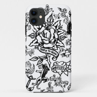 iphone 5 white and black Tattoo case
