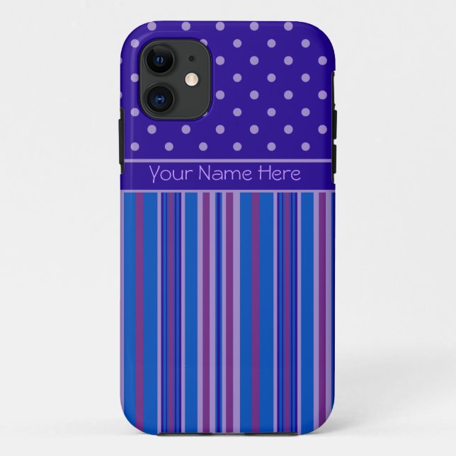 iPhone 5 Xtreme Case: Personalise Stripes, Polkas Case-Mate iPhone Case (Back)