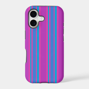 iPhone 5s Case: Magenta, and Bright Blue Stripes