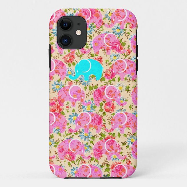 iPhone 6 Case Elephant Flower Floral (Back)