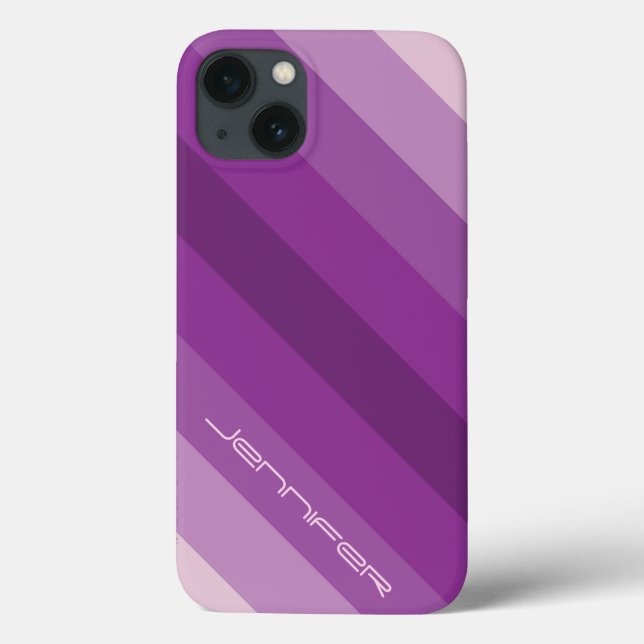iPhone 6 Case Five Purple Diagonal Stripe Custom (Back)