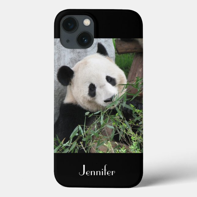 iPhone 6 Case Giant Panda Black Background (Back)