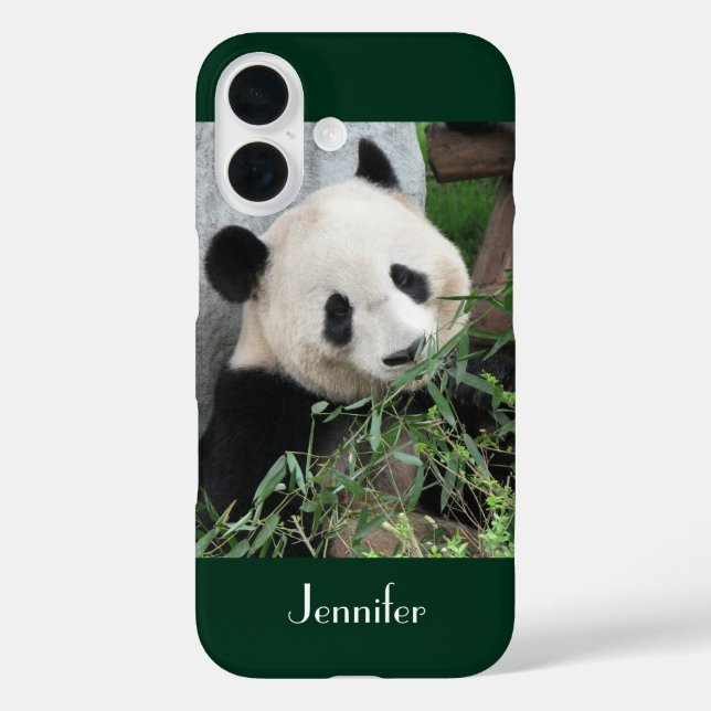 iPhone 6 Case Giant Panda Dark Green Background (Back)