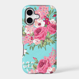 Iphone 6 Case Vintage Roses Girly Turquoise Floral