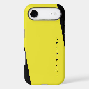 iPhone 6 Case Yellow and Black One Stripe
