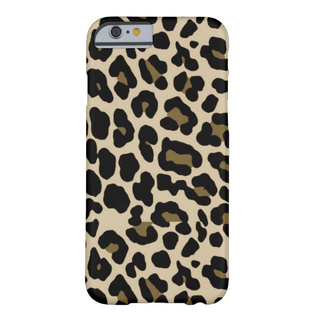 iPhone 6 Gold Cheetah Print Case (Back)