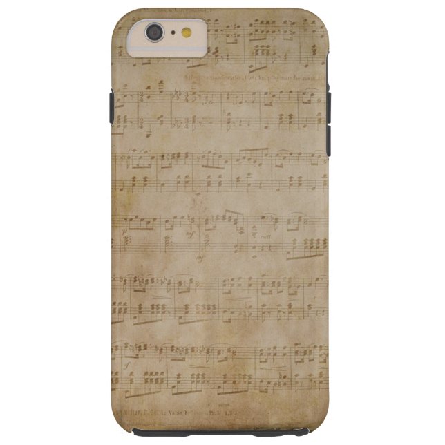 iPhone 6 Plus - Case - Antique Music Paper (Back)