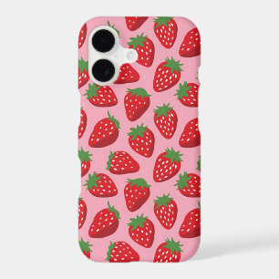 Iphone 7/8 barely there case, strawberries pink