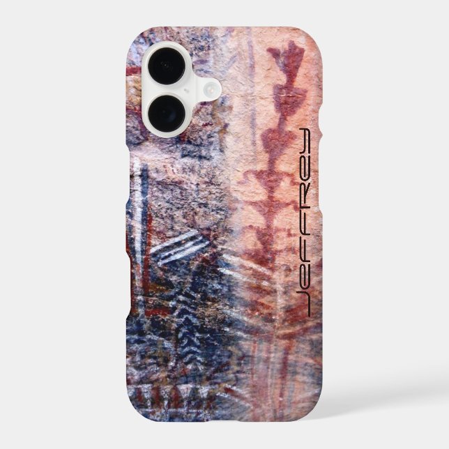 iPhone 7 Case, Ancient Pictographs, Personalised (Back)