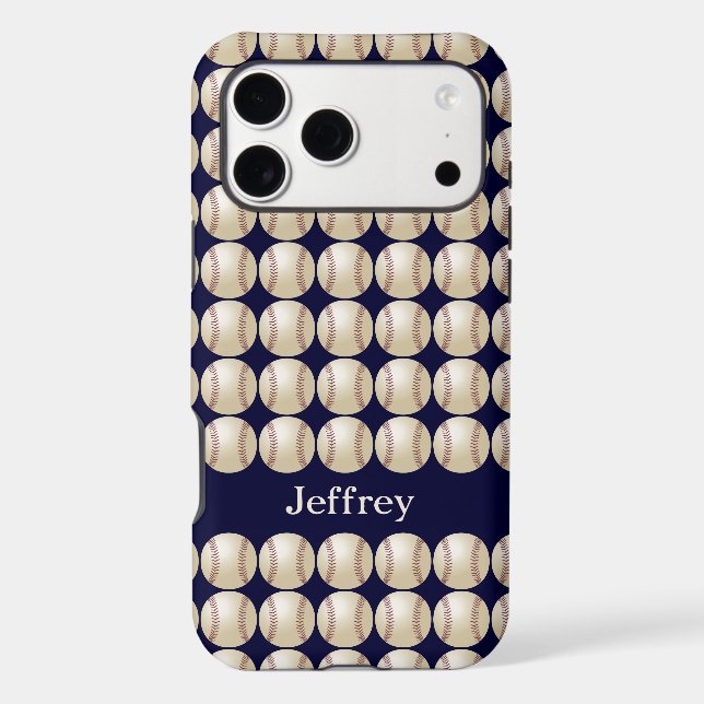 iPhone 7 Case, Baseball, Personalised (Back)