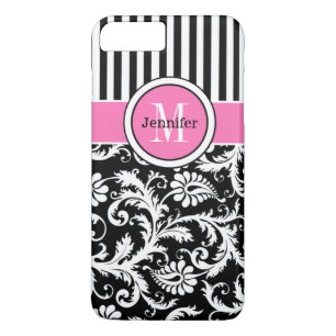 iPhone 7 Case   Damask   Stripes   Pink