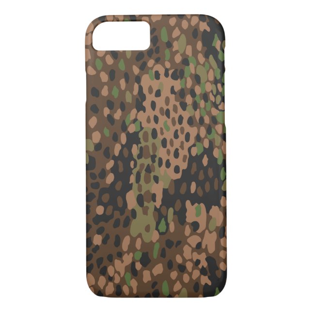 Iphone 7 case German WWII Camouflage pea dot 44 (Back)